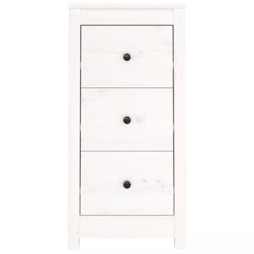  2 db fehér tömör fenyőfa tálalószekrény 40 x 35 x 80 cm