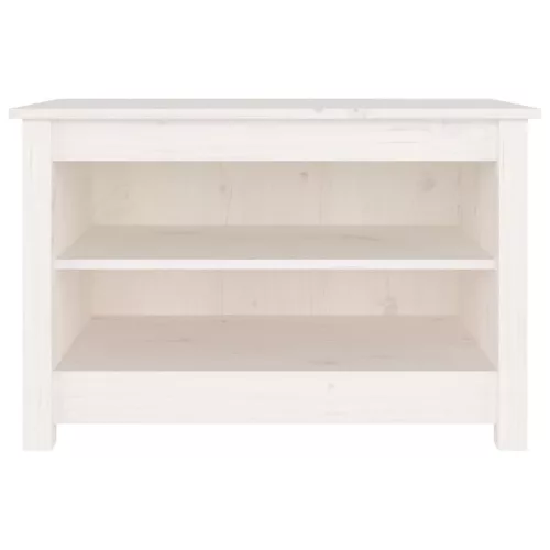  fehér tömör fenyőfa cipőtároló pad 70x38x45,5 cm