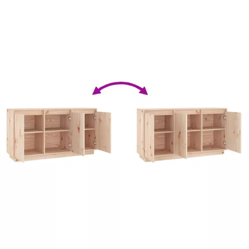  tömör fenyőfa tálalószekrény 111 x 34 x 60 cm