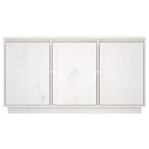  fehér tömör fenyőfa tálalószekrény 111x34x60 cm