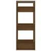  mézbarna tömör fenyőfa könyvszekrény/térelválasztó 41x35x91 cm