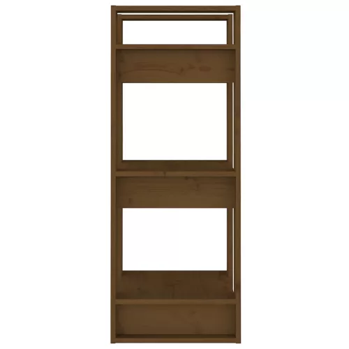  mézbarna tömör fenyőfa könyvszekrény/térelválasztó 41x35x91 cm