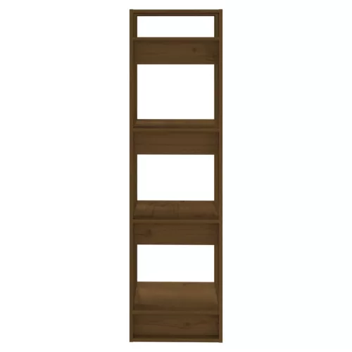  mézbarna tömör fenyőfa könyvszekrény/térelválasztó 41x35x125 cm