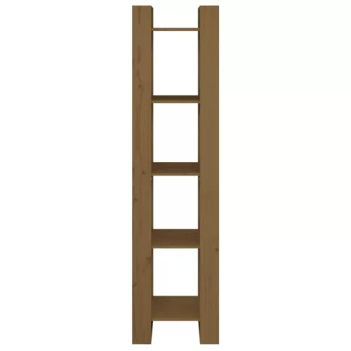  mézbarna tömör fenyőfa könyvszekrény/térelválasztó 41x35x160 cm