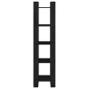  fekete tömör fenyőfa könyvszekrény/térelválasztó 41x35x160 cm