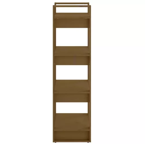  mézbarna tömör fa könyvszekrény/térelválasztó 60 x 35 x 125 cm