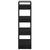  fekete tömör fa könyvszekrény/térelválasztó 60 x 35 x 125 cm