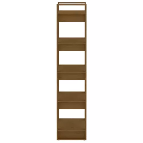  mézbarna tömör fa könyvszekrény/térelválasztó 60 x 35 x 160 cm