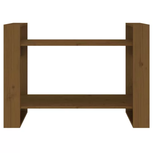  mézbarna tömör fa könyvszekrény/térelválasztó 80x35x56,5 cm