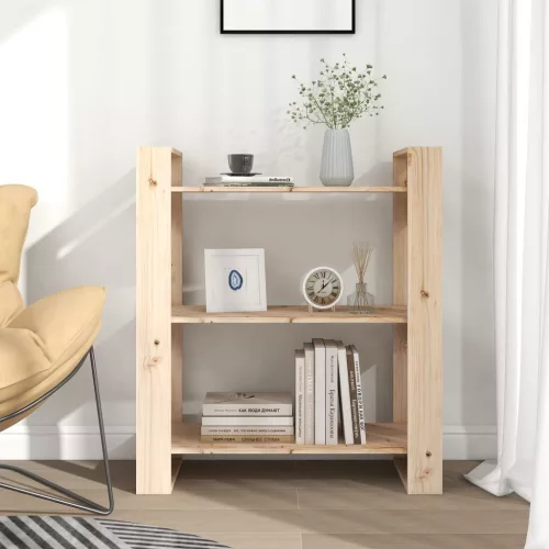  tömör fenyőfa könyvszekrény/térelválasztó 80x35x91 cm