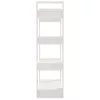  fehér tömör fenyőfa könyvszekrény/térelválasztó 80x35x125 cm