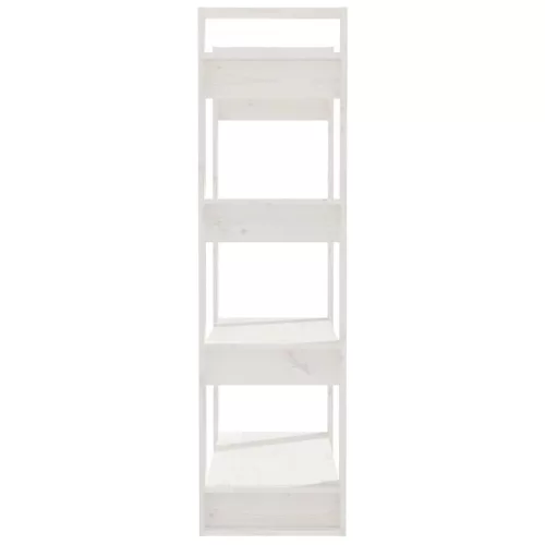  fehér tömör fenyőfa könyvszekrény/térelválasztó 80x35x125 cm