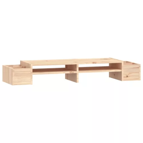  tömör fenyőfa monitorállvány 100 x 27,5 x 15 cm