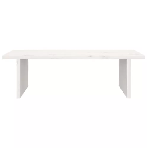  fehér tömör fenyőfa monitorállvány 50x27x15 cm