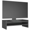  szürke tömör fenyőfa monitorállvány 50x24x16 cm