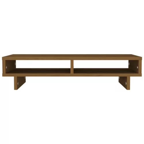  mézbarna tömör fenyőfa monitorállvány 60x27x14 cm