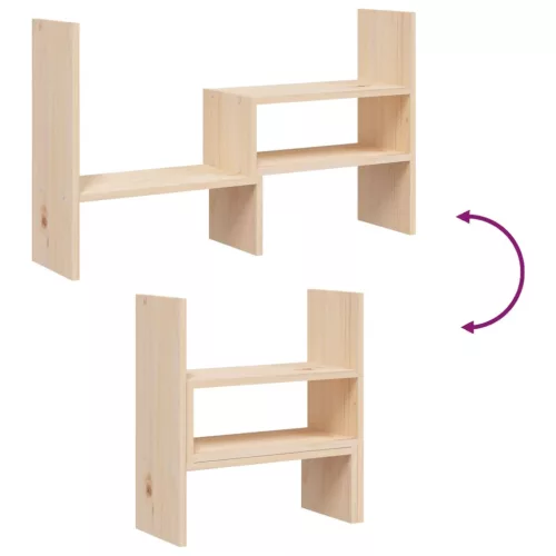  tömör fenyőfa monitorállvány (39-72) x 17 x 43 cm