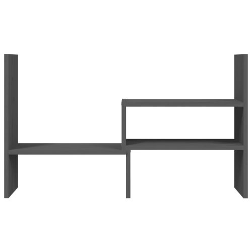  szürke tömör fenyőfa monitorállvány (39-72) x 17 x 43 cm