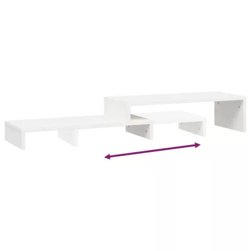  fehér tömör fenyőfa monitorállvány (52-101) x 22 x 14 cm