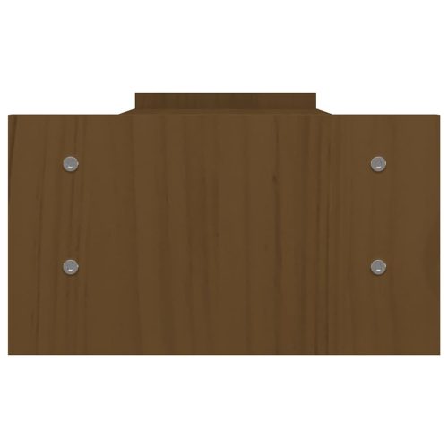  mézbarna tömör fenyőfa monitorállvány 100x27x15 cm