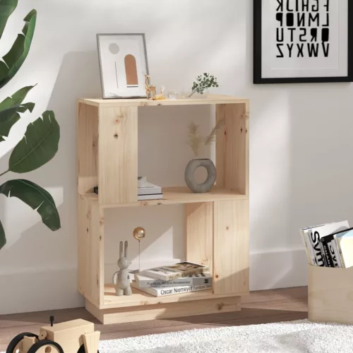  tömör fenyőfa könyvszekrény/térelválasztó 51 x 25 x 70 cm