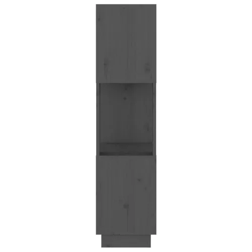  szürke tömör fenyőfa könyvszekrény/térelválasztó 51x25x101 cm