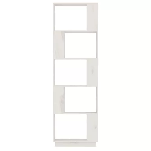  fehér tömör fenyőfa könyvszekrény/térelválasztó 51x25x163,5 cm