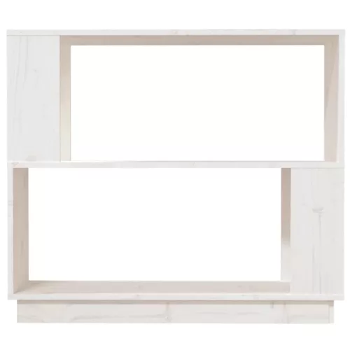  fehér tömör fenyőfa könyvszekrény/térelválasztó 80 x 25 x 70 cm