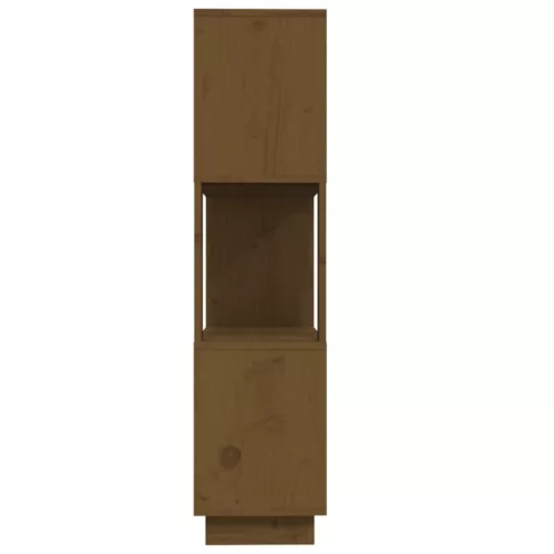  mézbarna tömör fenyőfa könyvszekrény/térelválasztó 80x25x101 cm