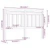  tömör fenyőfa ágy fejtámla 166 x 4 x 100 cm