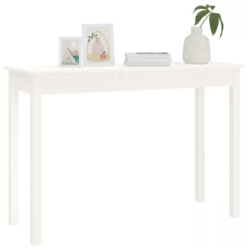  fehér tömör fenyőfa tálalóasztal 110 x 40 x 75 cm