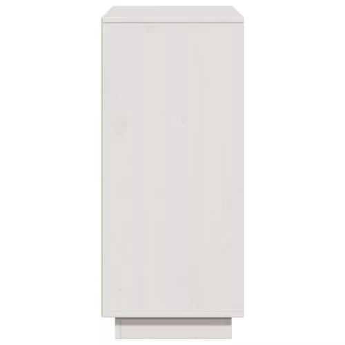  fehér tömör fenyőfa tálalószekrény 110,5x35x80 cm