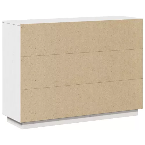  fehér tömör fenyőfa tálalószekrény 110,5x35x80 cm