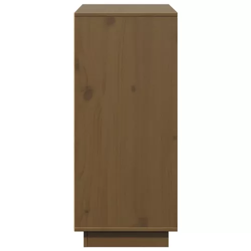  mézbarna tömör fenyőfa tálalószekrény 110,5x35x80 cm
