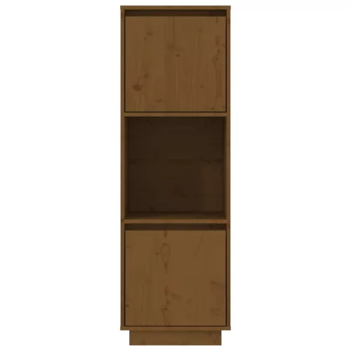  mézbarna tömör fenyőfa magasszekrény 38x35x117 cm