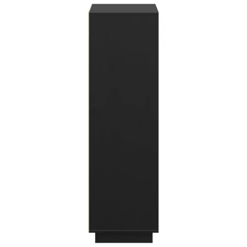  fekete tömör fenyőfa magasszekrény 74x35x117 cm
