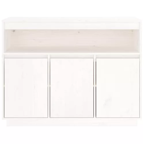  fehér tömör fenyőfa tálalószekrény 104,5x34x80 cm