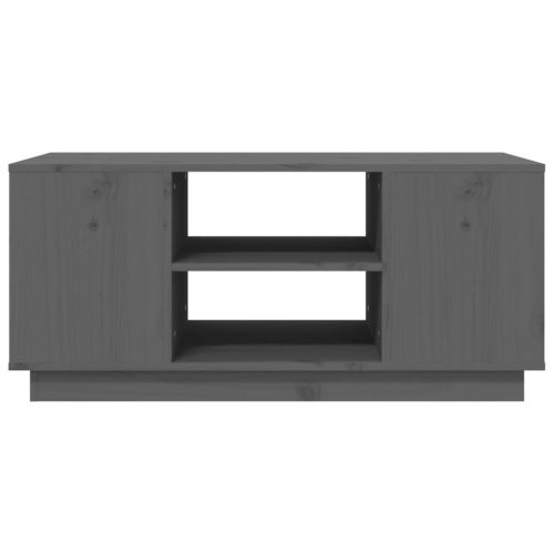  szürke tömör fenyőfa dohányzóasztal 90 x 49 x 40,5 cm