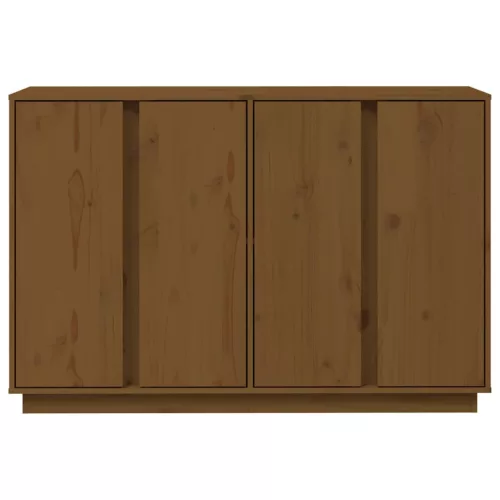  mézbarna tömör fenyőfa tálalószekrény 120x35x80 cm