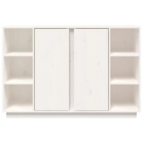  fehér tömör fenyőfa tálalószekrény 120x35x80 cm