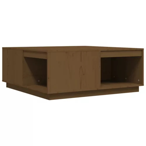  mézbarna tömör fenyőfa dohányzóasztal 100 x 101 x 40,5 cm