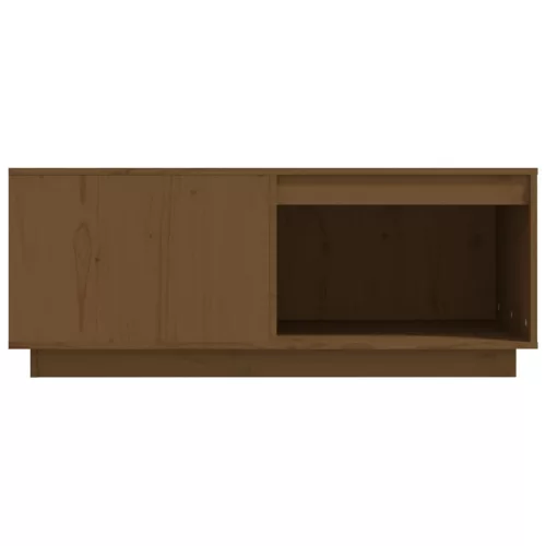  mézbarna tömör fenyőfa dohányzóasztal 100 x 101 x 40,5 cm