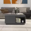  szürke tömör fenyőfa dohányzóasztal 80 x 81 x 36,5 cm