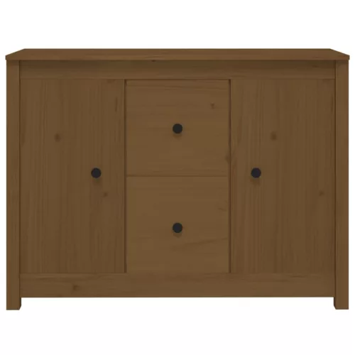  mézbarna tömör fenyőfa tálalószekrény 100 x 35 x 74 cm