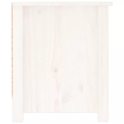  fehér tömör fenyőfa cipősszekrény 110 x 38 x 45,5 cm