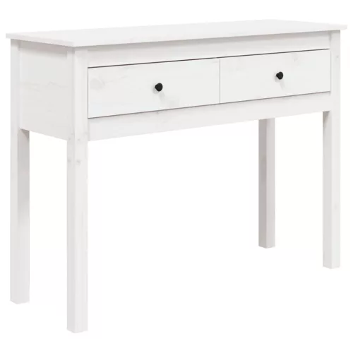  fehér tömör fenyőfa tálalóasztal 100 x 35 x 75 cm
