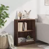  barna tölgyszínű szerelt fa könyvespolc 60 x 24 x 76 cm