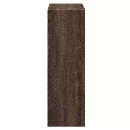  barna tölgyszínű szerelt fa könyvespolc 60 x 24 x 76 cm