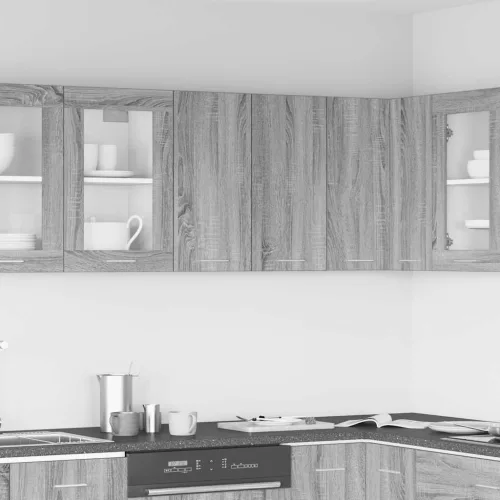  “Lyon” szürke sonoma színű szerelt fa függőszekrény