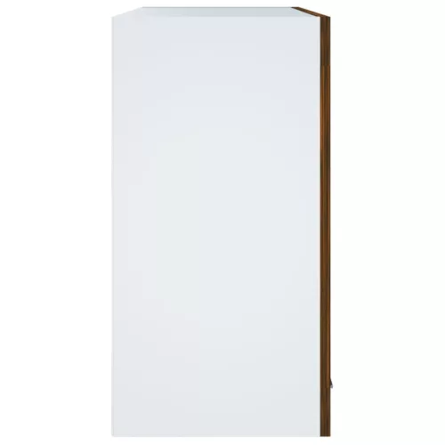  “Lyon” füstös tölgy színű szerelt fa üvegszekrény